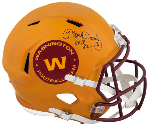 Mark Moseley Signed Washington (WFT) FLASH F/S Rep Helmet w/MVP - (SCHWARTZ COA)