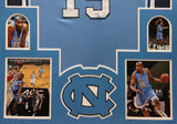 FRAMED UNC TAR HEELS VINCE CARTER AUTOGRAPHED SIGNED JERSEY PSA COA