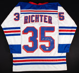 Mike Richter Signed New York Rangers Jersey (Beckett) 1994 Stanley Cup Champ