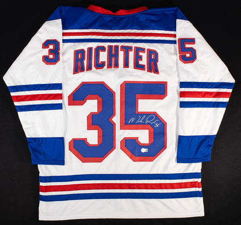 Mike Richter Signed New York Rangers Jersey (Beckett) 1994 Stanley Cup Champ