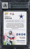 Cowboys Emmitt Smith Signed 2020 Panini Chronicles #28 Card Auto 10! BAS Slabbed