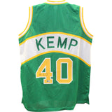 Shawn Kemp Autographed/Signed Pro Style Green XL Jersey Beckett Witness 49746
