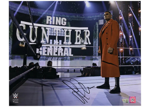 Gunther Autographed WWE "Red Jacket / In Ring" 16" x 20" Photo Fanatics