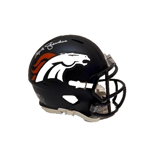 Mike Shanahan Autographed Denver Broncos Navy Mini Helmet Radtke Sports COA