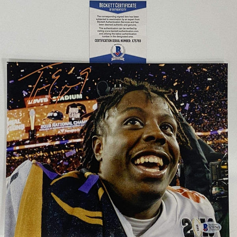 Autographed/Signed TRAVIS ETIENNE JR Clemson Tigers 8x10 Photo BAS COA #1