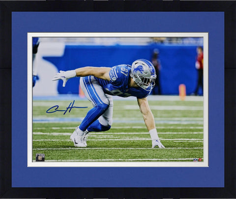 Framed Aidan Hutchinson Detroit Lions Autographed 16" x 20" In Stance Photograph