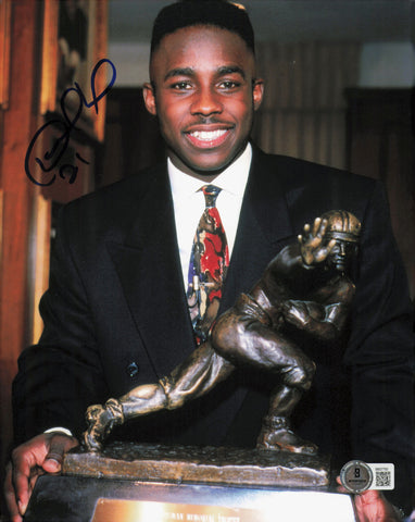 Desmond Howard Autographed 8x10 Photo Michigan Heisman Beckett BAS QR #BM37793