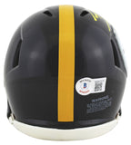 Steelers T.J. Watt Authentic Signed Speed Mini Helmet BAS Witnessed