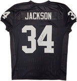 RAIDERS BO JACKSON AUTOGRAPHED BLACK PRO CUT JERSEY BECKETT WITNESS 226320