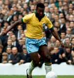 Pele Signed Brazil National Team Jersey (Beckett) 3xFIFA World Cup Champion