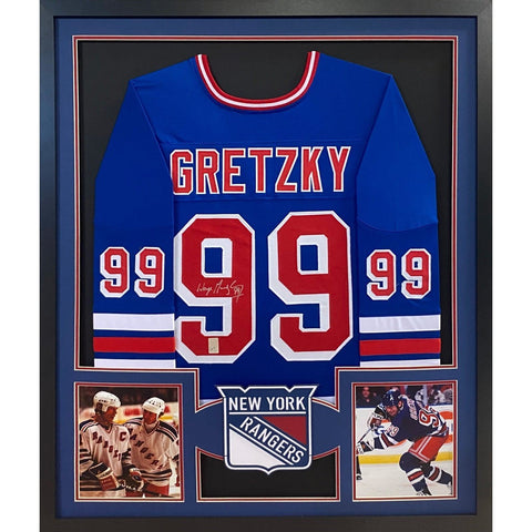 Wayne Gretzky Autographed Signed Framed New York Rangers Jersey WGA COA