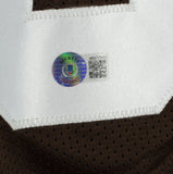 Bernie Kosar Signed Custom Brown Pro Style Football Jersey BAS ITP