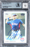 Rangers Joey Gallo Signed 2013 Topps Pro Debut #192 RC Card Auto 10! BAS Slabbed