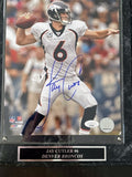 Jay Cutler Autographed 8x10 Photo -- Denver Broncos with Plaque | JSA COA