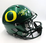 Bo Nix Autographed Dark Green Oregon Ducks Full-Size Replica Speed Beckett COA