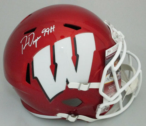 Badgers RON DAYNE Signed Full Size Replica FLASH Speed Helmet AUTO w/ 99H - JSA