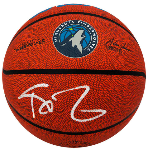 Kevin Garnett Signed Wilson Timberwolves Logo Full Size NBA Basketball -(SS COA)