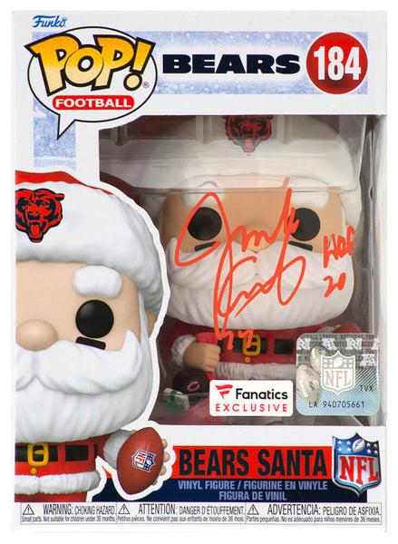 Jim Covert Signed Bears SANTA Funko Pop Doll #184 w/HOF'20 - (SCHWARTZ COA)