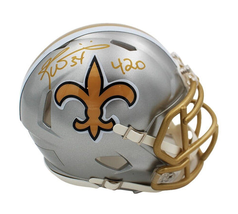 Ricky Williams Signed New Orleans Saints Speed Flash NFL Mini Helmet w/ "420"