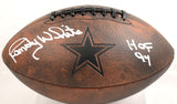 Randy White Autographed Cowboys Distressed Logo Football w/HOF- Beckett W Holo