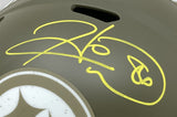 Hines Ward Signed Pittsburgh Steelers Salute To Service Replica Speed Helmet JSA