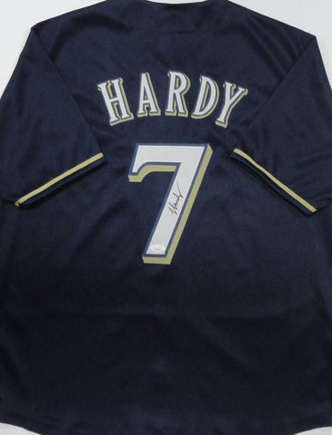 Brewers All Star JJ HARDY Signed Custom Replica Navy Jersey AUTO - JSA