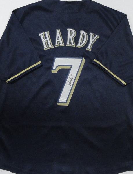 Brewers All Star JJ HARDY Signed Custom Replica Navy Jersey AUTO - JSA