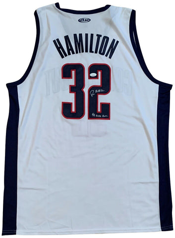 Richard Hamilton Autographed College Signed Basketball Jersey 1999 CHAMPS JSA