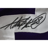 Adrian Peterson Autographed XL Pro Style Purple Jersey Beckett Witness 49287