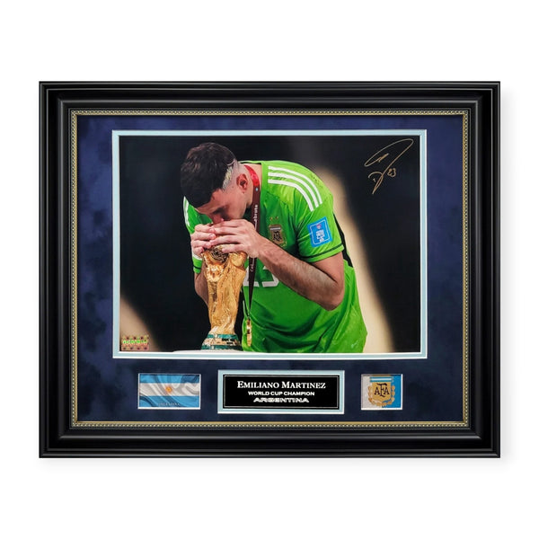 Emiliano Martinez Argentina Autographed Photo Framed To 18x22