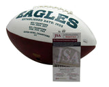 HAASON REDDICK Autographed/Signed Eagles Logo White Football JSA 176710