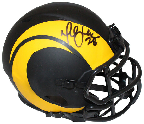 Marshall Faulk Autographed Los Angeles Rams Eclipse Mini Helmet BAS 40156