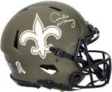 Signed Archie Manning Saints Helmet