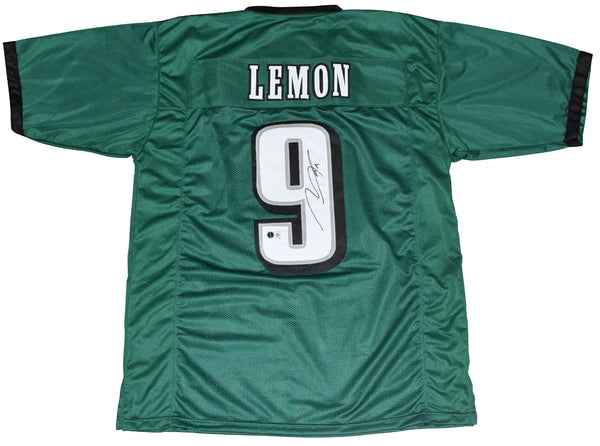 MAKAI LEMON AUTOGRAPHED PHILADELPHIA EAGLES #9 GREEN JERSEY BECKETT
