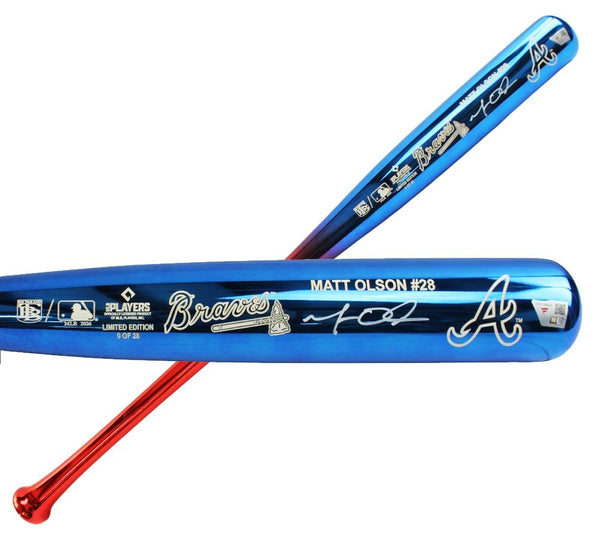 Matt Olson Signed Atlanta Braves Big Time Bats Multi-Colored LE of 28 MLB Bat
