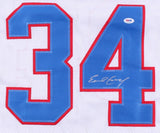 Earl Campbell Signed Houston Oilers Career Stat Jersey (PSA COA) 5xPro Bowl R.B.