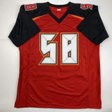 Autographed/Signed SHAQUIL BARRETT Tampa Bay Red Football Jersey PSA/DNA COA