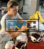 Arizona State Sam Leavitt Signed White Full Size Speed Rep Helmet BAS Witnessed