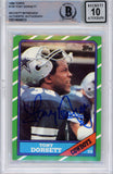 Tony Dorsett Autographed 1986 Topps #126 Trading Card Beckett Slab 39200