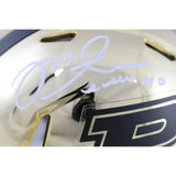 Mike Alstott Signed Purdue Boilermakers Chrome Mini Helmet Beckett Witness 50202
