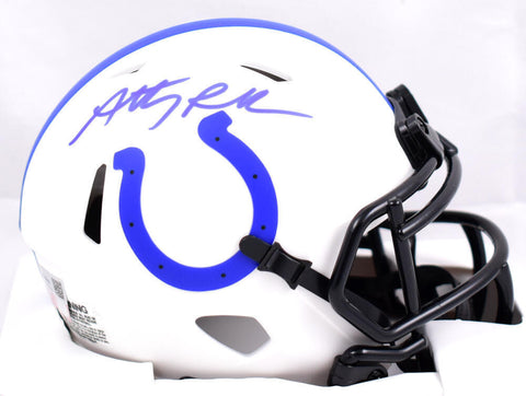 Anthony Richardson Autographed Colts Lunar Speed Mini Helmet- Fanatics *Blue