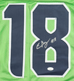 Elijah Arroyo Signed Seattle Seahawks Lime Green Jersey (JSA) Ex Miami Tight End