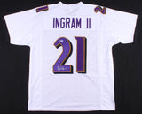 Mark Ingram Signed Baltimore Ravens White Jersey (Beckett COA) 2xPro Bowl R.B.