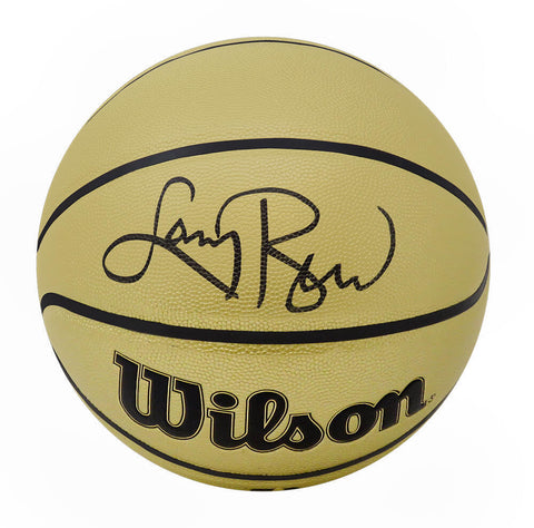 Larry Bird Signed Wilson Gold NBA Basketball - (BIRD HOLO / SCHWARTZ COA)
