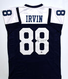 Michael Irvin Autographed White & Blue Pro Style Jersey - Beckett W Hologram
