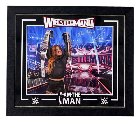 Becky Lynch Signed Framed 16x20 WWE Photo The Man Inscribed BAS LOA