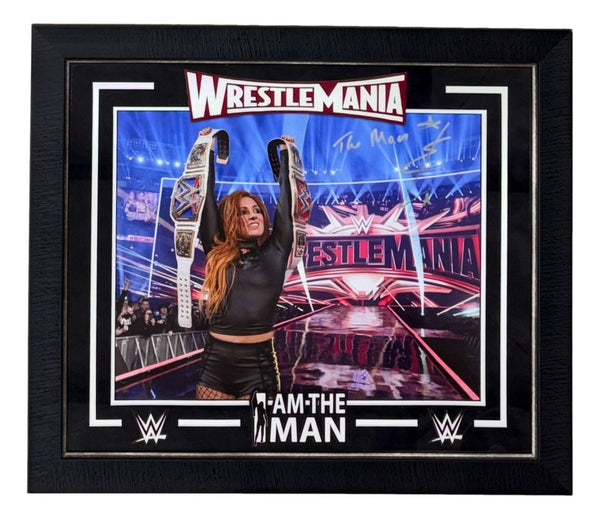 Becky Lynch Signed Framed 16x20 WWE Photo The Man Inscribed BAS LOA