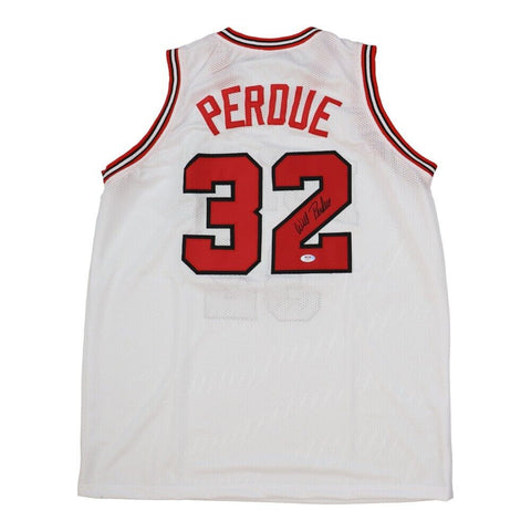 Will Perdue Signed Chicago Bulls Red Home Jersey (PSA) 4xNBA Champion / Center