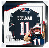 Julian Edelman Patriots Signed Jersey LED Lighting 3D Custom Framed JSA