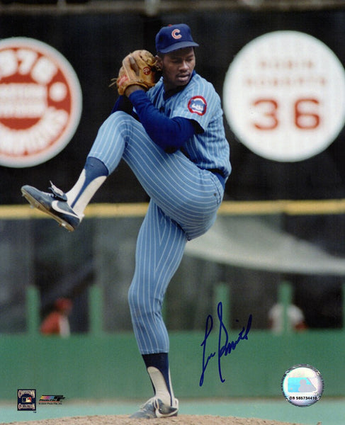Lee Smith Signed Chicago Cubs Blue Jersey Windup 8x10 Photo - (SCHWARTZ COA)